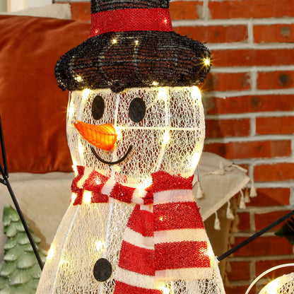 3 Piece Lighted Snowman Family