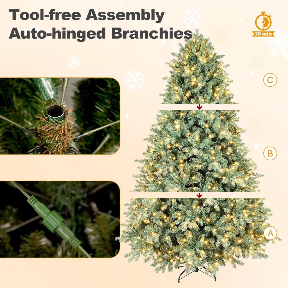 Lighted Artificial Christmas Tree