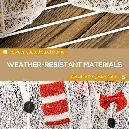 3 Piece Lighted Snowman Family